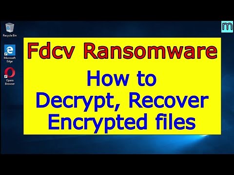 Fdcv virus (ransomware). How to decrypt .Fdcv files. Fdcv File Recovery Guide.