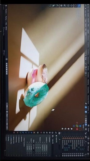 🫟Blender 4.2LTS Torus mesh to Donut 🍩😃 #trending #shortvideos #viralvideos