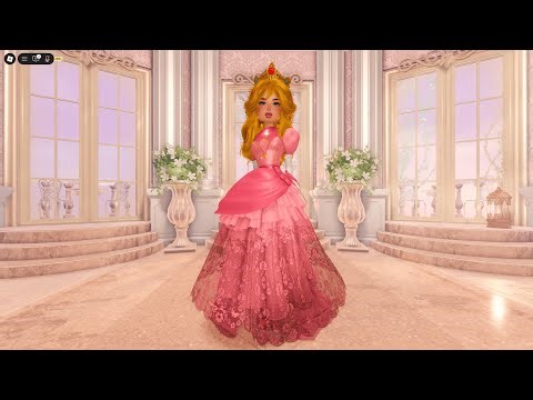 👑🍑 How to Make PRINCESS PEACH in Dress to Impress — NO VIP Needed!