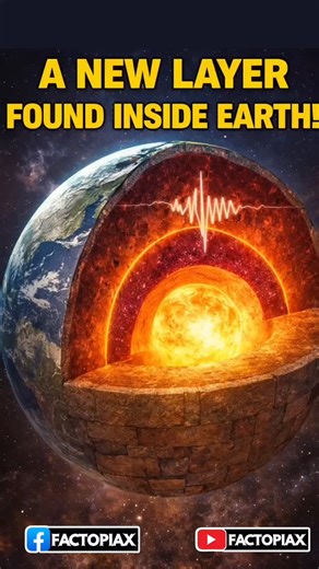 Scientists identified a hidden layer deep inside Earth by tracking seismic waves. Our planet is more complex than it looks. Would this surprise you? #FactoPiaX #ModernDiscovery #EarthScience #Seismology #HiddenLayers | Factopiax