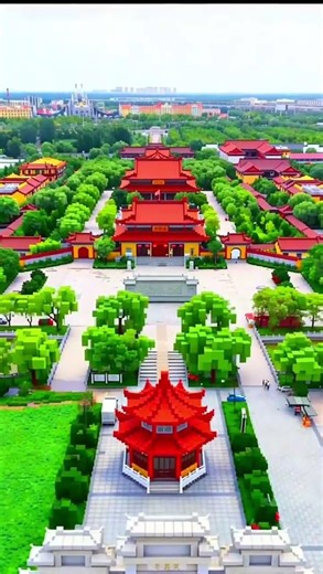 Back to Qihe: Aerial Adventure in Minecraft World