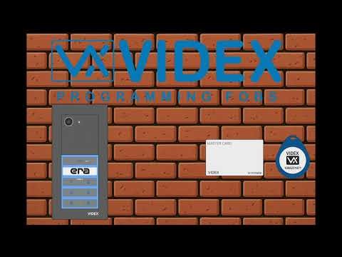Programming fobs and cards onto the Videx ERA23V video entry panel