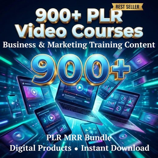 900  Business Video Courses Bundle Online Training Library PLR MRR Resell Rights - Etsy