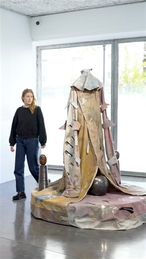 Perrotin Gallery on Instagram: "“The foundation of my work is painting. Today, painting has become a multifaceted medium. It can exist in its traditional form on a frame, but it is increasingly extending beyond the frame into three dimensions. The canvas itself is continually reimagined: removed from its frame, recut, and reshaped through sewing to create hybrid forms that focus on the body and presence. It merges with other media, such as ceramics, readymades, or composite objects.” — Mathilde 