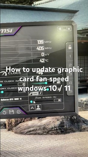 How to update graphic card fan speed windows 10 / 11