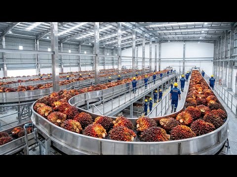 Inside the Palm Oil Factory From Fresh Fruit to Bottled Cooking Oil (Full Industrial Process)