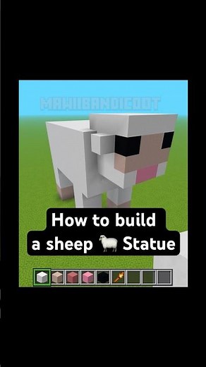 How to build a sheep 🐑 statue #minecraftbuilding #minecraft #minecraftmemes #minecraftshorts #ps5