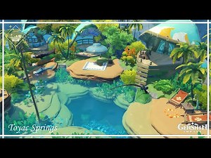 🛟Toyac Springs🛟: A Natlan Design Cool Isle: Pearl Isle || Serenitea Pot Genshin Impact