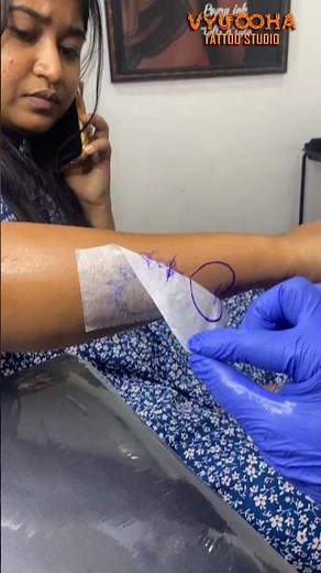 ♾️🌹 Infinity Tattoo with A Initial & Rose Design on Hand | Vyuooha Tattoo Studio Coimbatore 🌹♾️