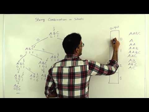 Combination of Characters in String (All subsets of characters)