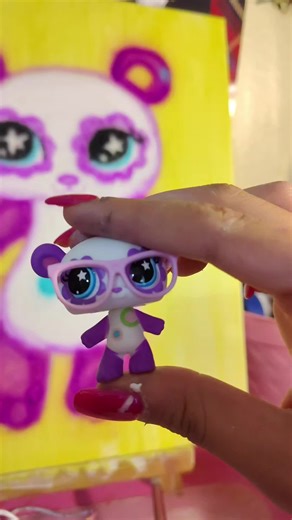 Littlest Pet Shop panda painting wip #littlestpetshop #airbrushart #lpsart #littlestpetshopart #artist
