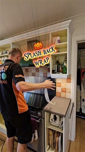 Stone Splash-Back Wrap 🔊🔥 A fresh look in hours, not days — no mess, no tiles, no hassle. ✅ Heat & water resistant ✅ Seamless stone-look finish ✅ Installed professionally with precision Watch the full wrap — you won’t believe the before and after! 👇 #kitchentransformation #vinylwrap #kitchengoals #beforeandafter #makeover #kitchenwrapping #kitchenmakeover #satisfyingreels #asmr #splashback | Re-New-It Kitchen & Interior Wraps