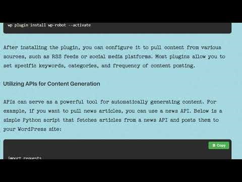 How to Make an Automatic WordPress Content Generator - Plugins, APIs, Current News, and More