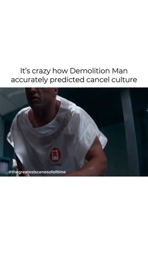 The Greatest Scenes of All Time on Instagram: "Demolition Man was released on this day in 1993 🔥 Demolition Man is this wild mix of action, satire, and sci-fi that feels like Robocop meets The Jetsons. Sylvester Stallone plays John Spartan, a cop frozen in cryo-prison and thawed out decades later to stop his old nemesis, Simon Phoenix (a gleefully unhinged Wesley Snipes), who’s running wild in this squeaky-clean, no-violence future. Sandra Bullock, in one of her breakout roles, is adorable and