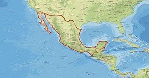 Map Of Mexico With An Outline Country Border 4K