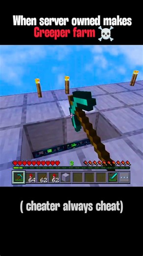 When the Server Owner Builds a Creeper Farm… ☠️ (Cheaters Always Cheat) #minecraft #minecraft100k