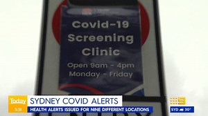There are public health alerts for nine Sydney locations after new coronavirus cases surfaced. #9News | Nightly at 6.00pm | 9 News Sydney