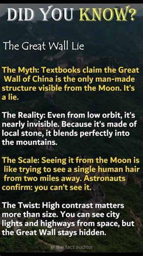 Your Teacher Lied: The Great Wall Myth 🛰️🚫