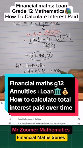 Grade 12 Financial Mathematics: How to Calculate Interest Paid
