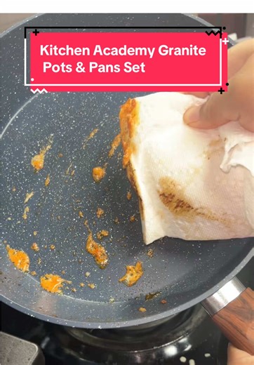 Kitchen Academy Granite Pots & Pans Set Non-stick #kitchen #cookware #potsandpans #granitekitchen #phivilla @PhiVillaUS