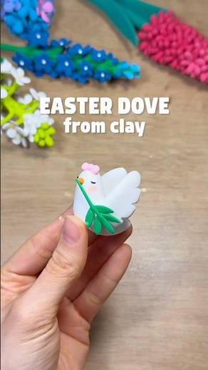 Cute Easter Dove DIY 🕊️✨ | Easy Clay Decor You’ll Love! #easter #clay #diy #dove #decoration