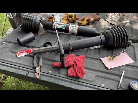 Cutting to length and installing a PTO shaft for the Bush Hog 278.