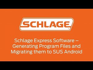 Schlage Express - Generating Program Files and Moving them to SUS Android Folder