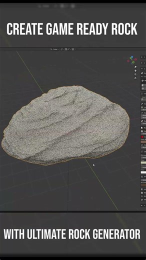 Make Game Ready Rock in 5 minutes #3d #blender #blender3d #3dgamedevelopment #3dmodeling
