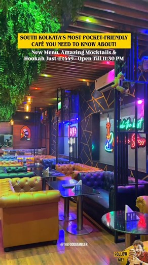 The Food Gambler | Kolkata Blogger 🇮🇳 on Instagram: "South Kolkata’s most pocket-friendly café you need to know about! 🍽️✨ @saffroncafeandlounge From their newly launched menu featuring Continental & Indo-Chinese favourites to amazing mocktails that truly stand out — this place gets it right. Don’t miss the Continental Boat Sizzler, it’s a total must-try! Chill scenes with hookah at just ₹449 and the perfect vibe for casual hangouts. Open till 11:30 PM, making it ideal for late-night food cra