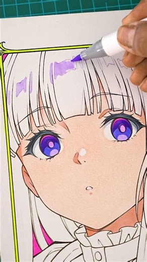 how to color ''Anime Hair'' #イラスト #イラストメイキング #howtodraw