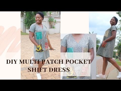 How to sew a shift dress with patch pockets | Sewing Tutorial for Beginners