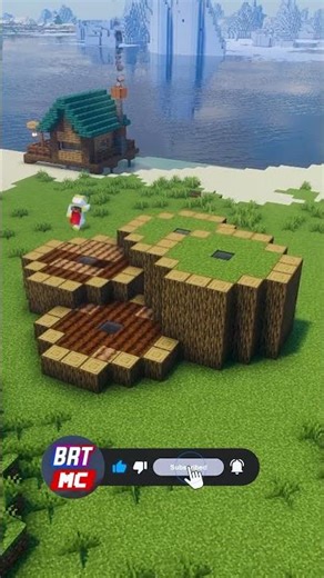 Easy Survival Farm Design | Minecraft #minecraft #minecraftshorts #minecraftbuilding