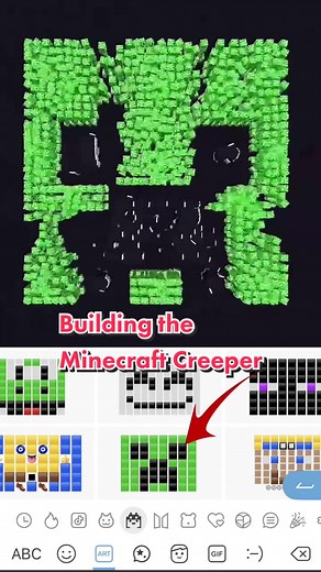 Creating Minecraft Creeper Text Art