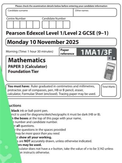 November 2025 Edexcel GCSE Maths Full Review and Solutions