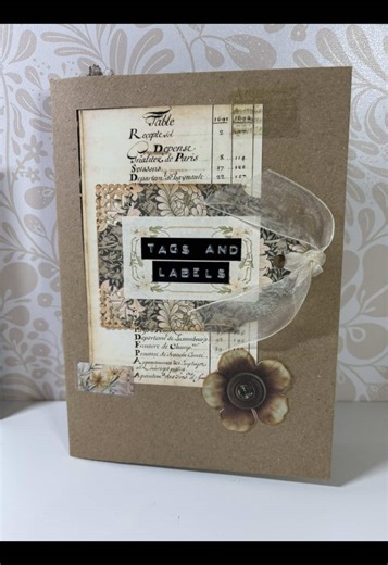 Folio making! First time making a little folio to keep my vintage tags and labels ephemera for current projects. #creativechaos #scrapbooking #junkjournal #vintage