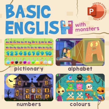 Basic English with Monsters (PowerPoint Games)
