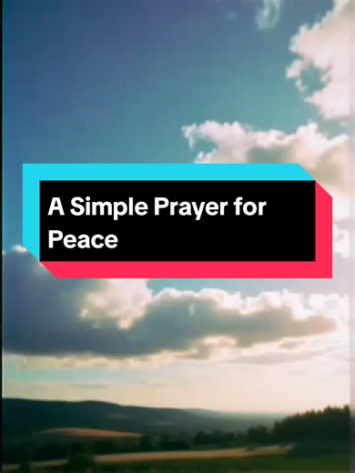 A Simple Prayer for Peace and Comfort in Chaos