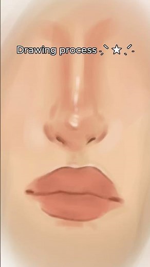 💗How to Draw Nose and Lips Easy Tutorial✨│Digital Art Process .✦ ݁˖ ♡