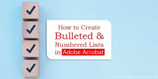 How to Create Bulleted and Numbered Lists in Adobe Acrobat (PC & Mac)