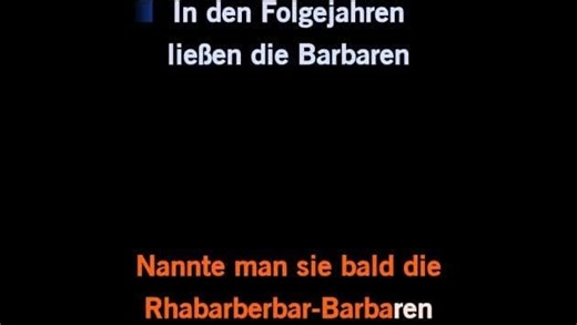 Karaoke Barbaras rhabarberbar - Bodo Wartke - CDG, MP4, KFN - Karaoke Version