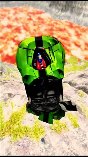 Civetta Scintilla vs Giant Fire Pit! 🚑🔥 - BeamNG.drive #shorts