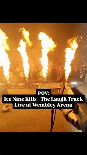 Miles Dimitri Baker on Instagram: "My POV of The Laugh Track live at @ovoarena Wembley a few weeks back. The pyro in this part was so fun to watch. Got a ton of these from this show. What song do you want me to see next? Mix: @adamreed.wav #iceninekills #metalcore #heavymetal #guitarplayer #metalguitarist"