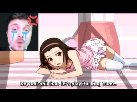 Forsen reacts to Monogatari Nadeko invites Araragi to play a game