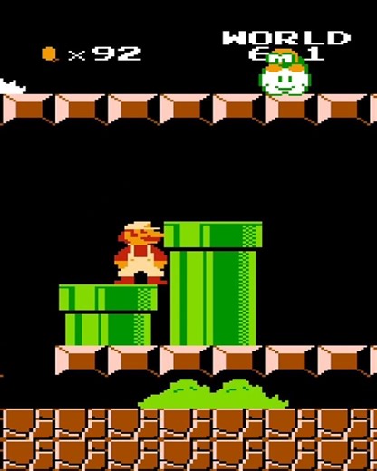 NES Mario World 6-1 Complete Playthrough | No Death Run #mario #nintendo