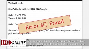 Fact Check: Fulton County's 315,000 Unsigned Early Votes Are NOT Proof Of Electoral Fraud | Lead Stories
