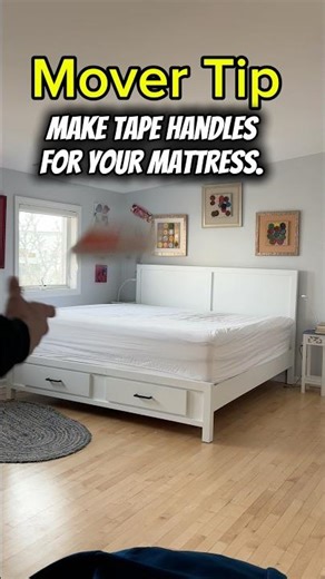 Mover Tip - Make Tape Handles for your Mattress.