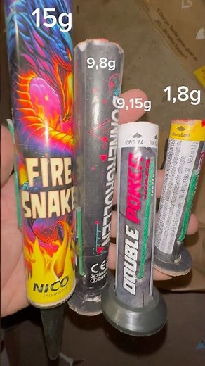 All firecracker tube sizes comparison 🔥🤩☄️