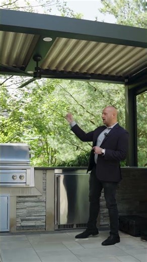 3 Zone StruXure pergola with MagnaTrack screens install in Northville, Michigan