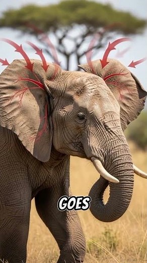 Why Elephants Have Huge Ears #shorts #animals #nature #facts #huge #elephantear #science #education