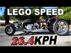 Fastest LEGO Technic MOC 4 L-Motors 26.4 KPH First Attempt